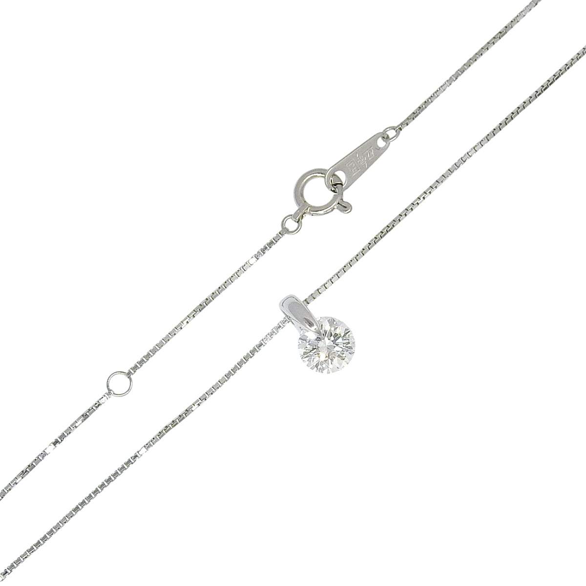 PT900ダイヤモンドデザインネックレス シルバー