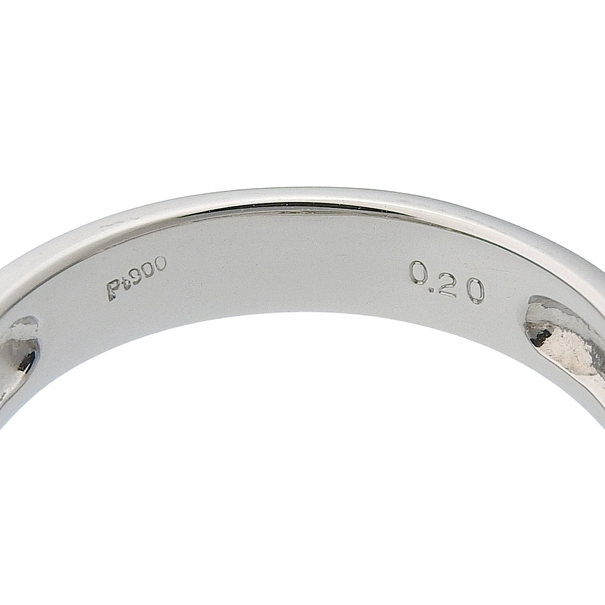 PT900 Diamond Ring #52 Silver