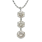 PT900 Diamond Design Necklace Silver