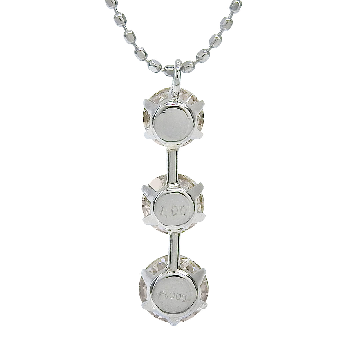 PT900 Diamond Design Necklace Silver