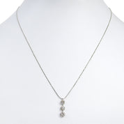 PT900 Diamond Design Necklace Silver