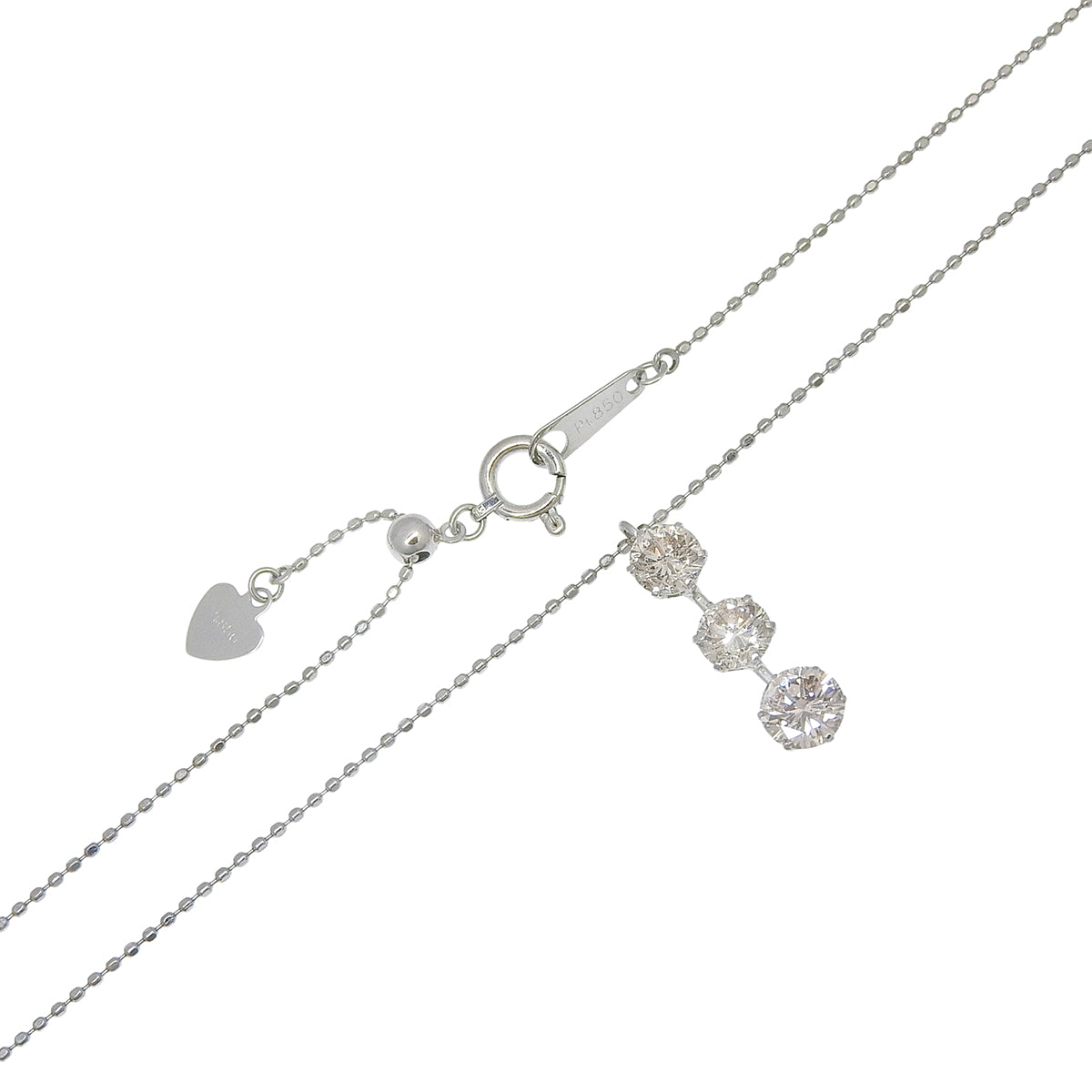 PT900 Diamond Design Necklace Silver