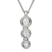 PT900 Diamond Necklace Silver
