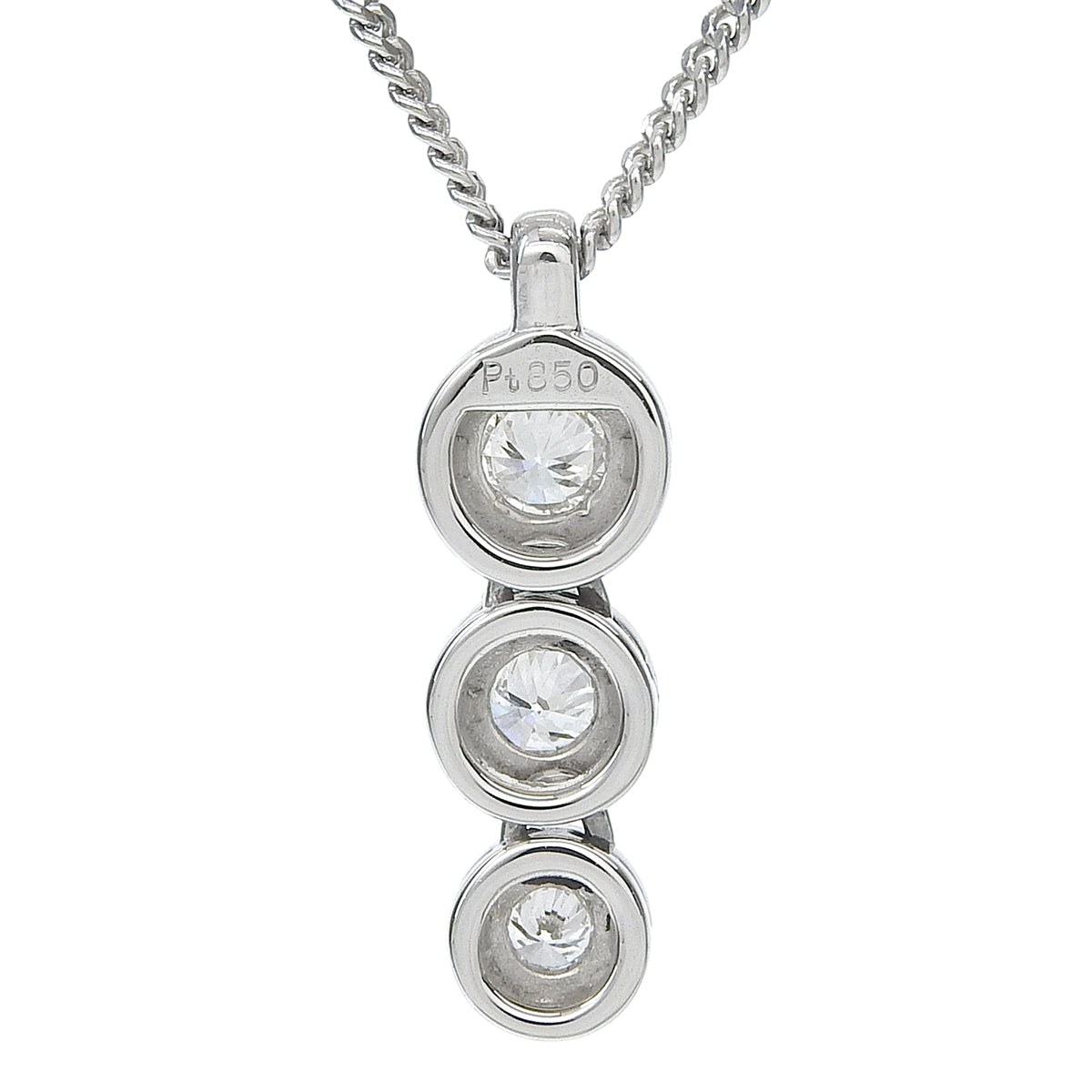 PT900 Diamond Necklace Silver