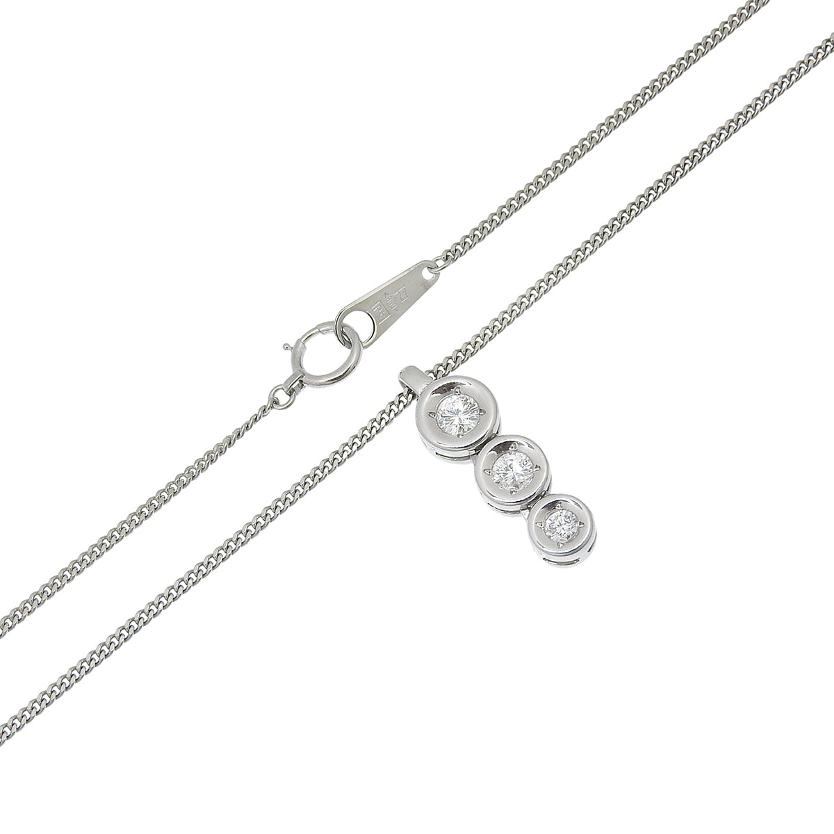 PT900 Diamond Necklace Silver