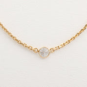 18K Yellow Gold Diamond Necklace