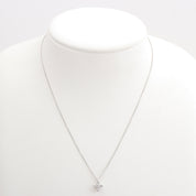 18K Diamond Flower Necklace White Gold
