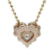 18K Gold Diamond Heart Motif Necklace
