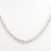 18K White Gold Tennis Necklace