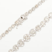 18K White Gold Tennis Necklace