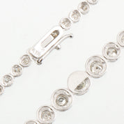 18K White Gold Tennis Necklace
