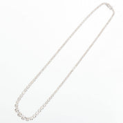 18K White Gold Tennis Necklace