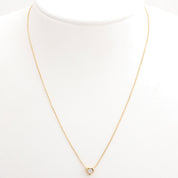 18K Yellow Gold Diamond Heart Motif Necklace