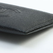 Caviar Skin CC Mark Stitch Card Case, Black, manufactured around 2020