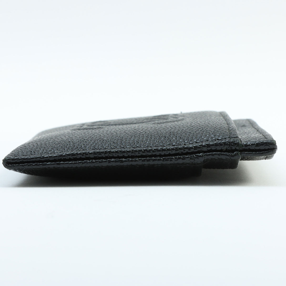 Caviar Skin CC Mark Stitch Card Case, Black, manufactured around 2020