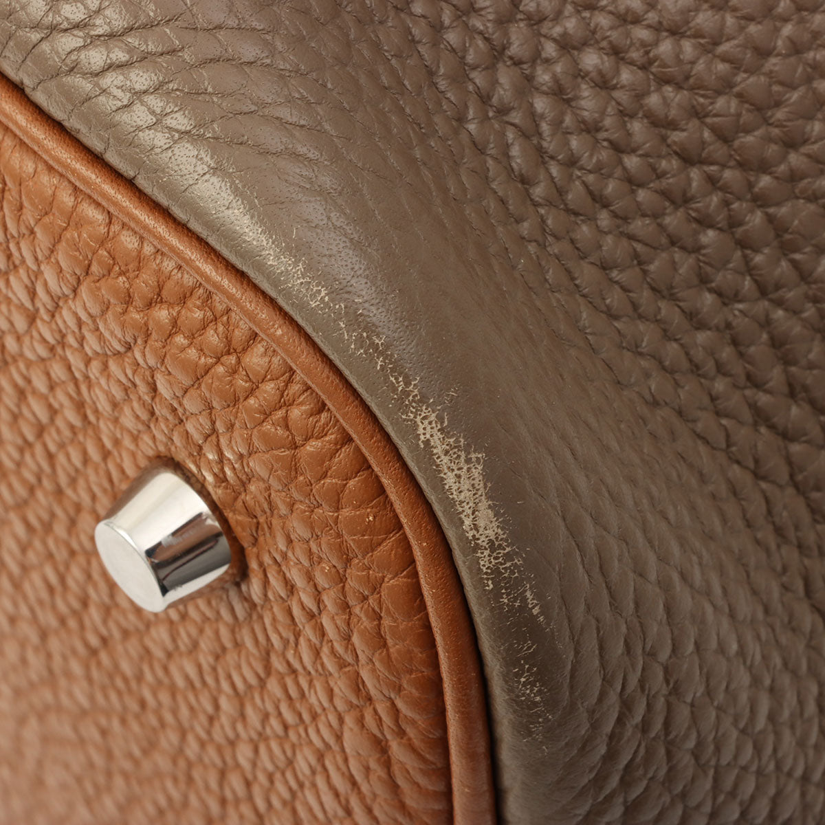 2012 Picotin Lock Casaque MM Etoupe/Gold