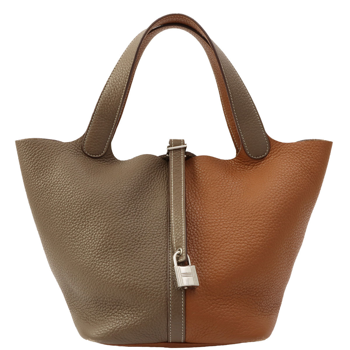2012 Picotin Lock Casaque MM Etoupe/Gold