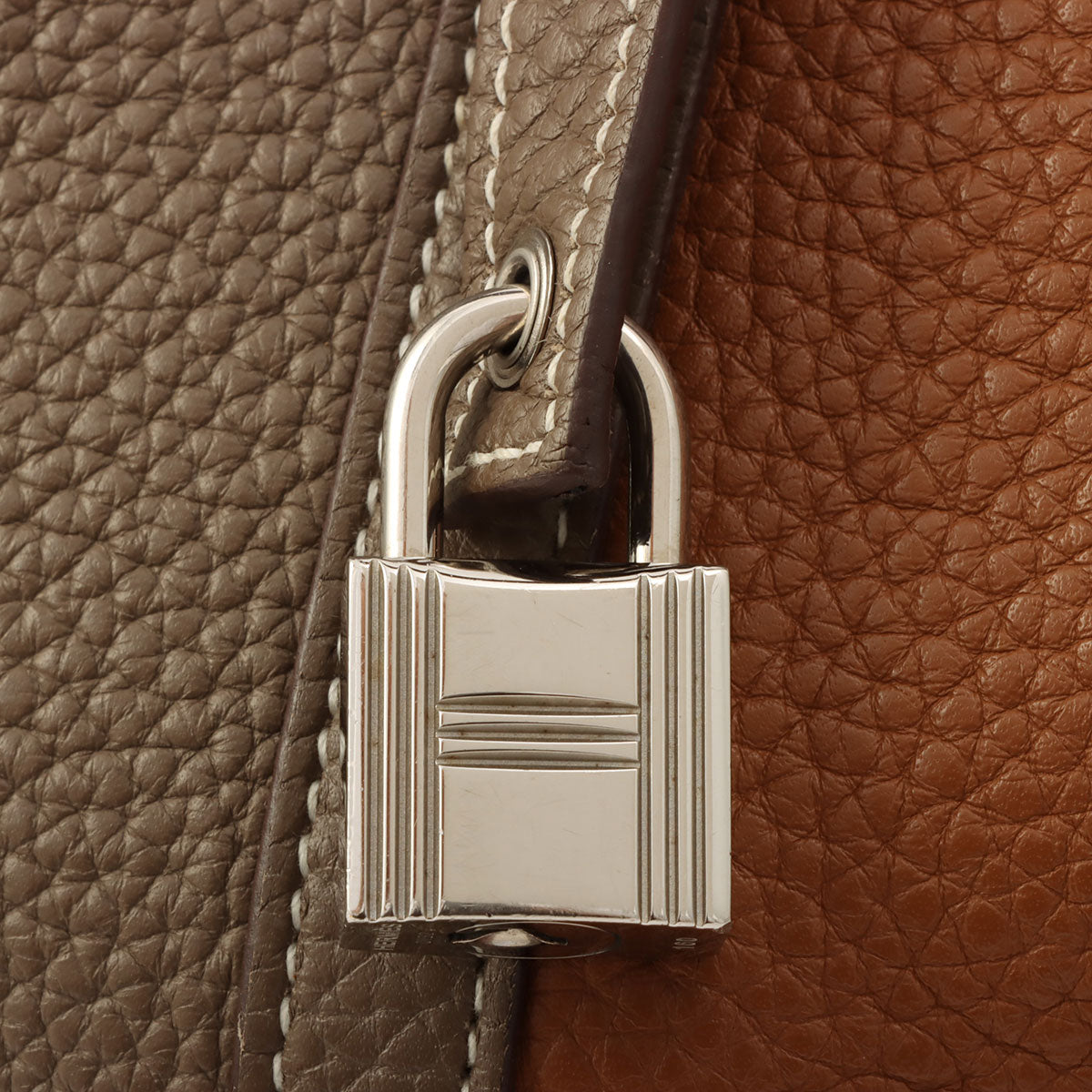 2012 Picotin Lock Casaque MM Etoupe/Gold