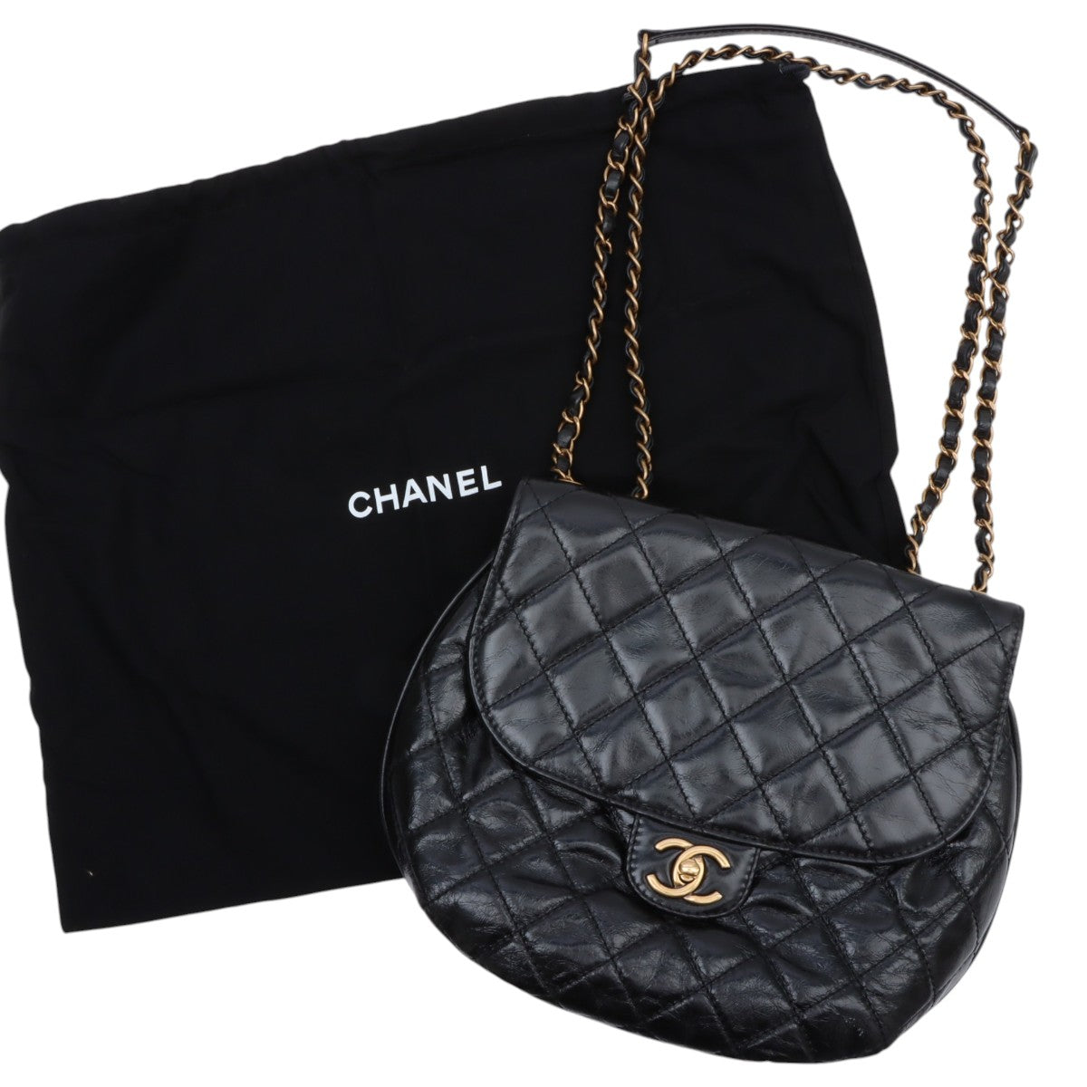 2014 or so Matelasse Stitch CC Turnlock Chain Shoulder Bag Black