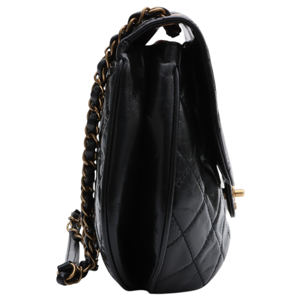 2014 or so Matelasse Stitch CC Turnlock Chain Shoulder Bag Black