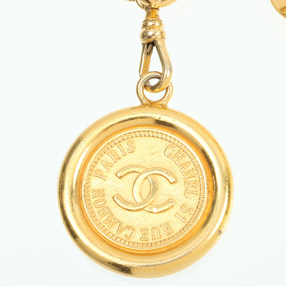 CC Mark Coin Charm Chain Belt Gold