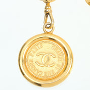 CC Mark Coin Charm Chain Belt Gold