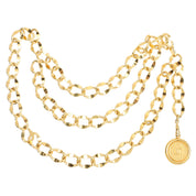CC Mark Coin Charm Chain Belt Gold