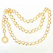 CC Mark Coin Charm Chain Belt Gold
