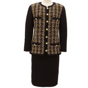 Tweed CC Mark Button Set-up #34 Black/Brown