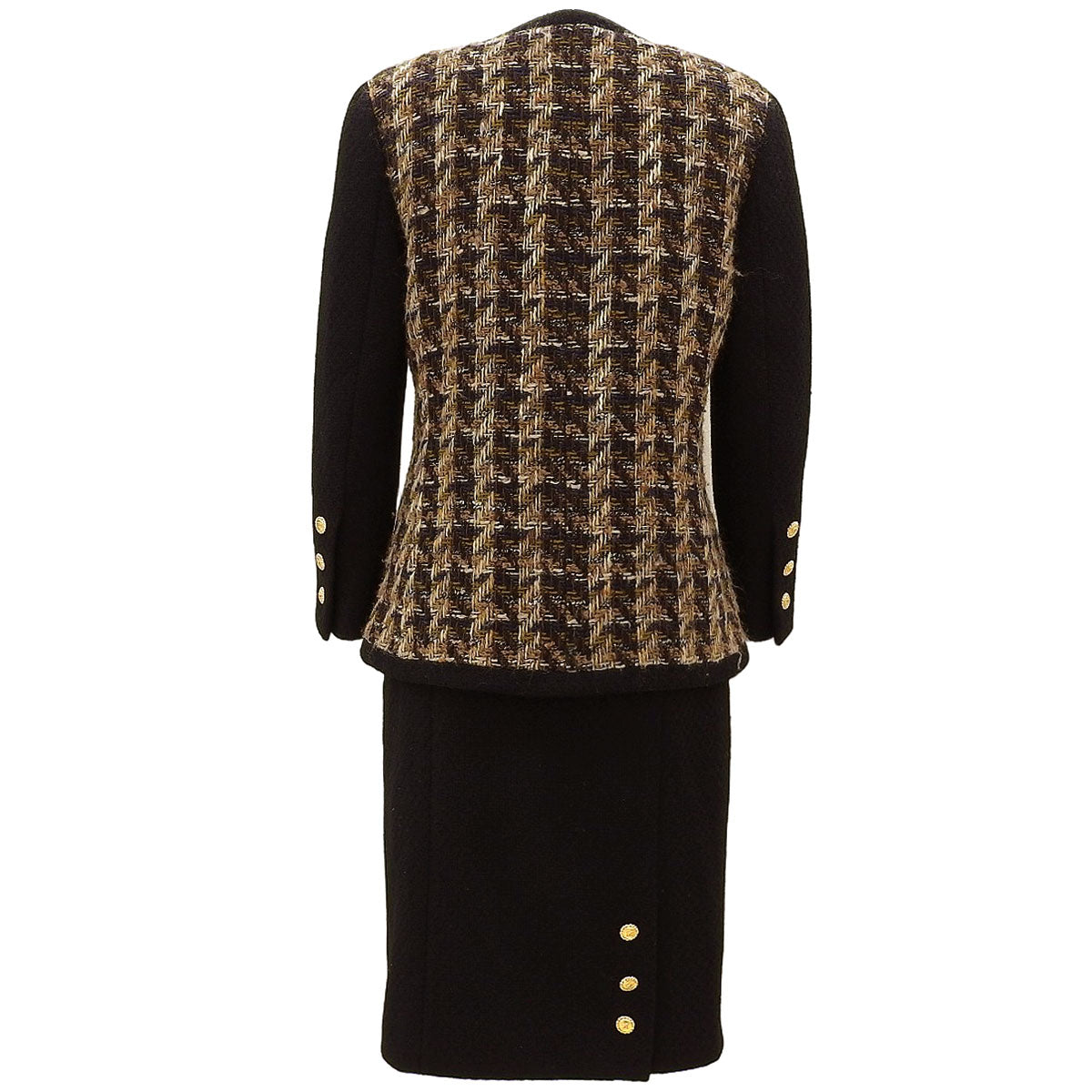 Tweed CC Mark Button Set-up #34 Black/Brown