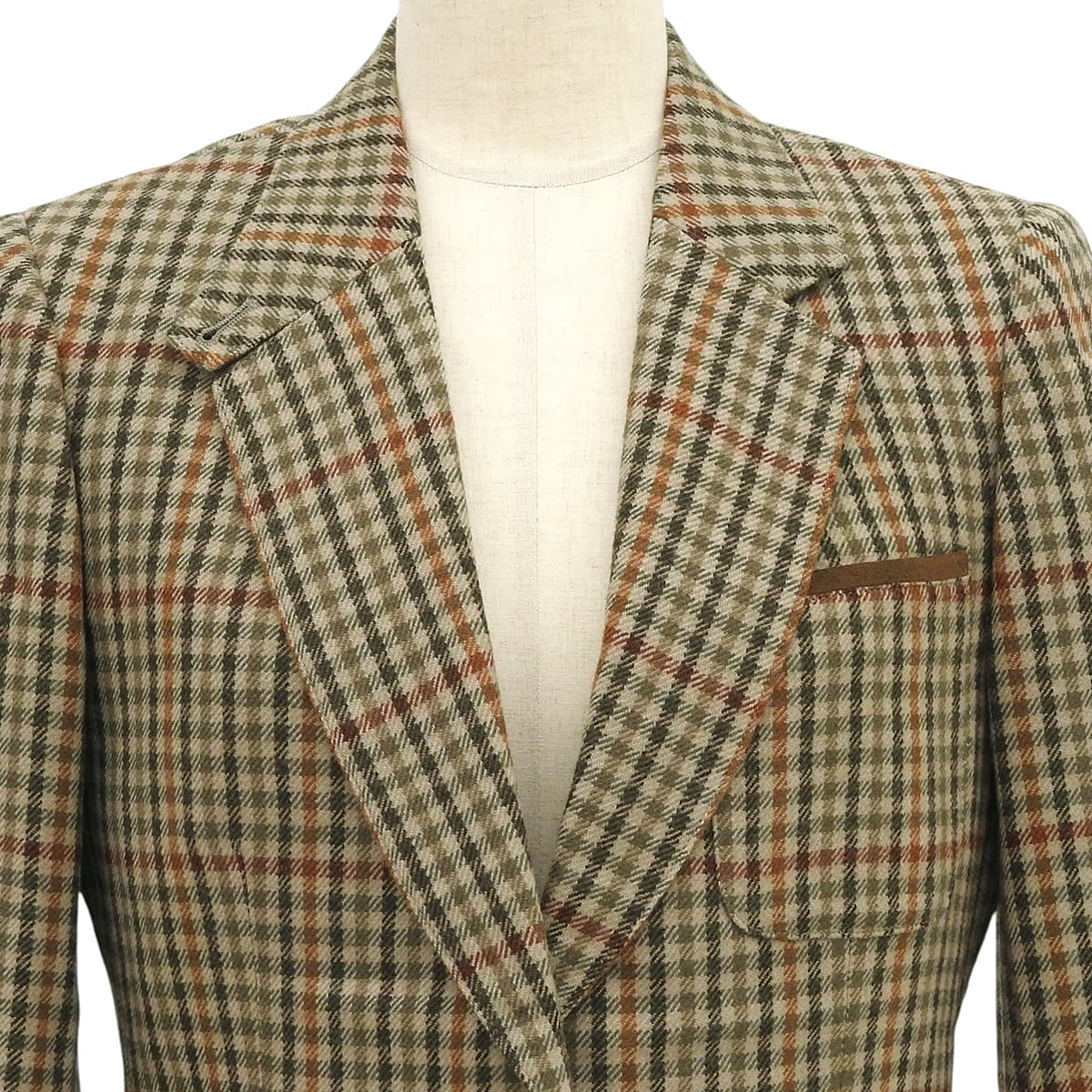 Checked Pattern Jacket #9 Beige/Khaki