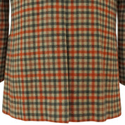 Check Pattern Tailored Jacket #M Beige/Orange/Green