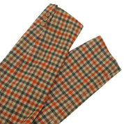 Check Pattern Tailored Jacket #M Beige/Orange/Green