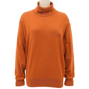 Logo Embroidered Sweater, Size M, Orange
