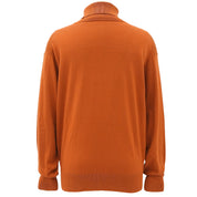 Logo Embroidered Sweater, Size M, Orange