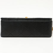 Circa 1990 Full Flap Chain Bag Mini Black