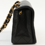 Circa 1990 Full Flap Chain Bag Mini Black