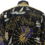 voiles de lumiereパターンシャツ #38 ブラック/マルチ