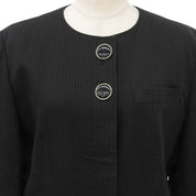 Striped jacket #L Black