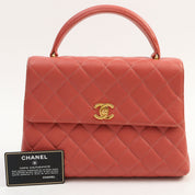 1997-ish Caviar Skin CC Turn-lock Handbag, Pink