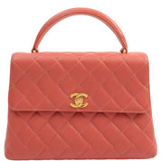 1997-ish Caviar Skin CC Turn-lock Handbag, Pink
