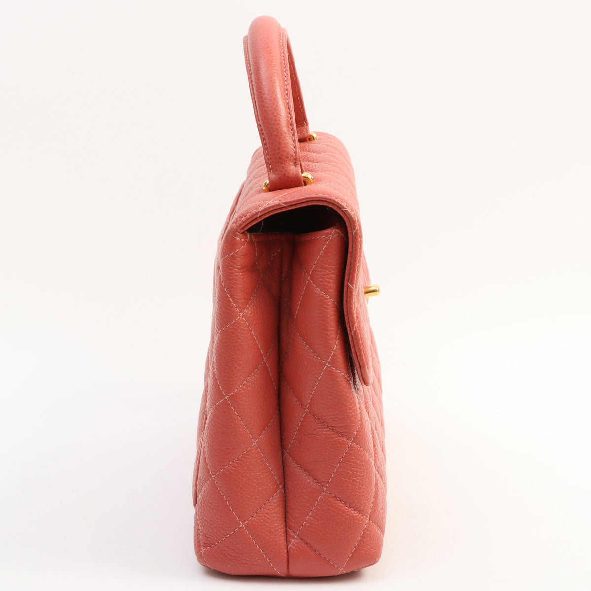 1997-ish Caviar Skin CC Turn-lock Handbag, Pink