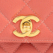 1997-ish Caviar Skin CC Turn-lock Handbag, Pink