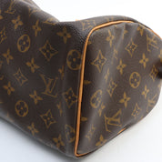 1997 Canvas Monogram Speedy 25 Brown
