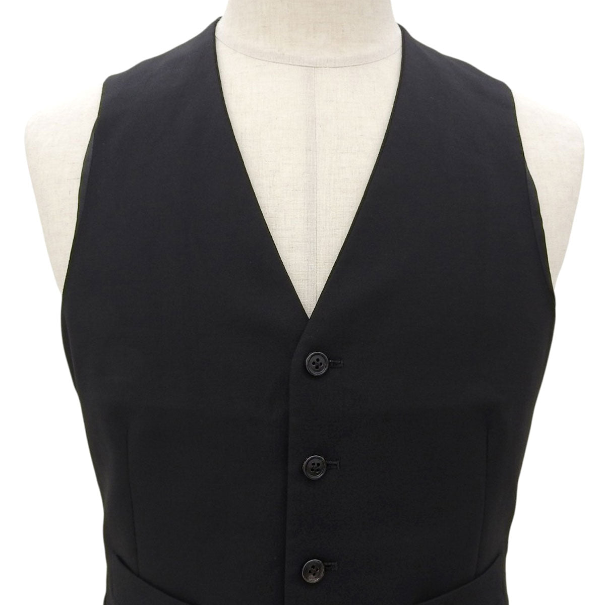 Single-breasted vest #44 black