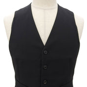 Single-breasted vest #44 black