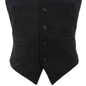 Single-breasted vest #44 black