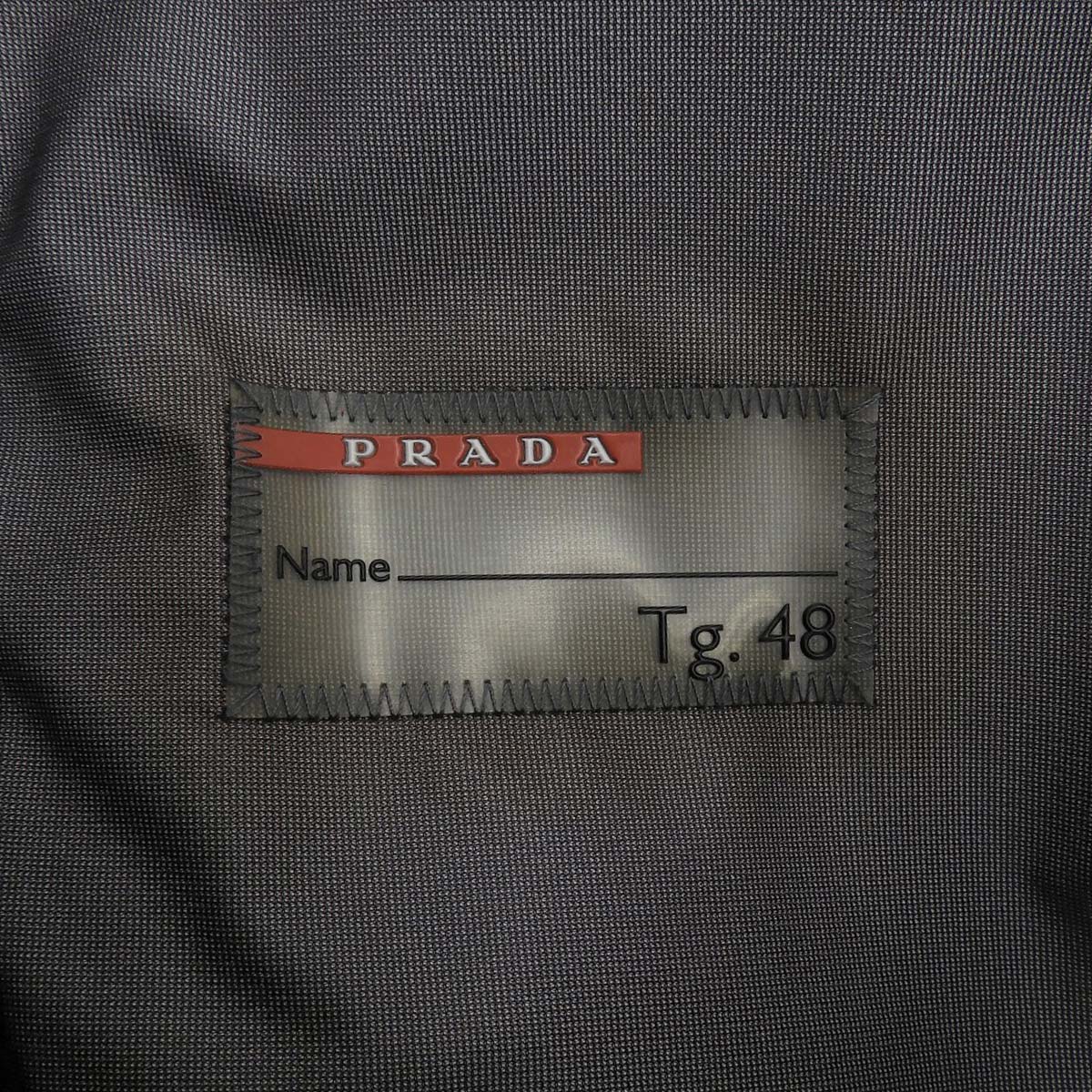2008 Nylon Logo Zip-Up Coat #48 Black