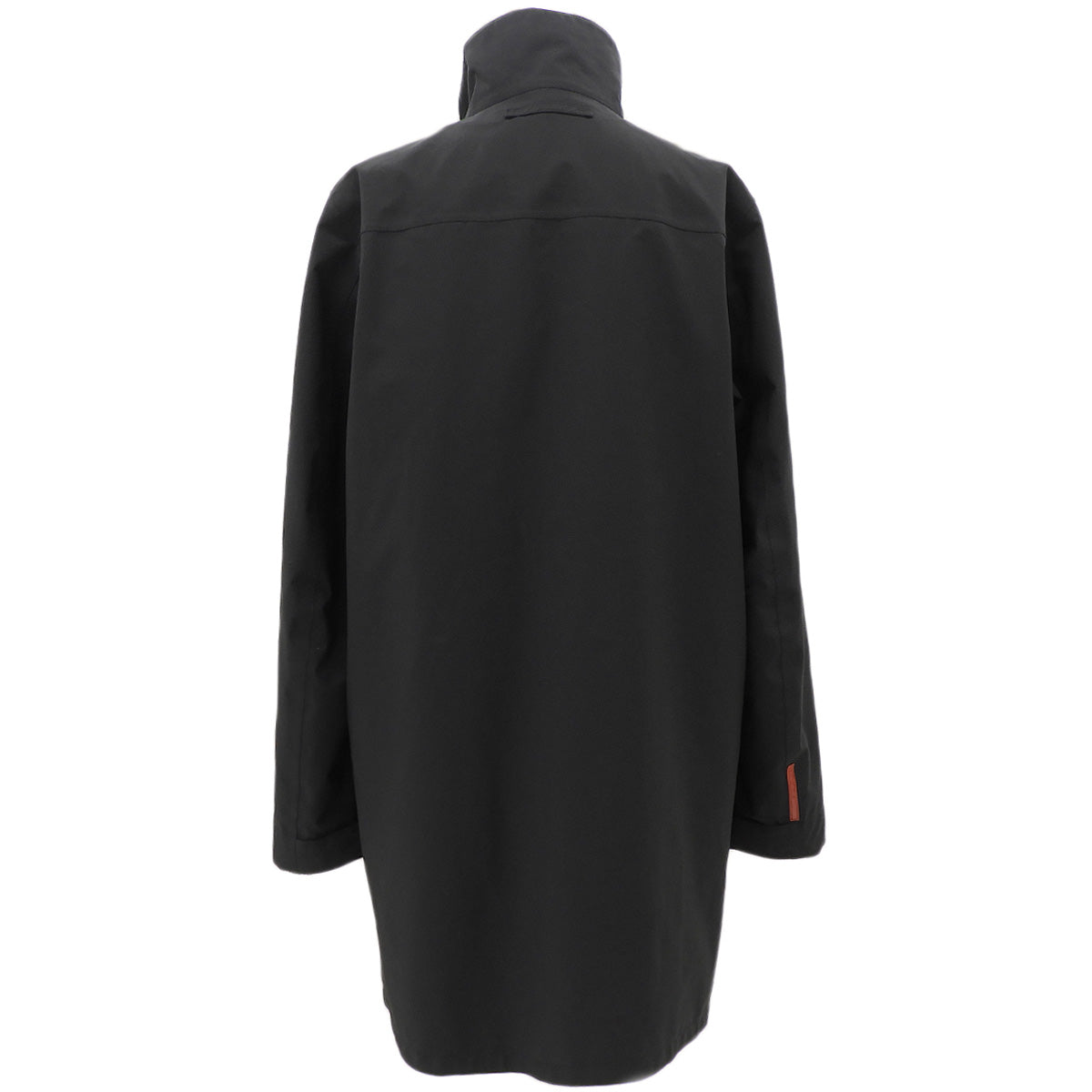 2008 Nylon Logo Zip-Up Coat #48 Black