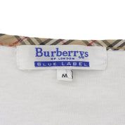 ノバチェックトリムデザイン半袖Tシャツ #M ホワイト